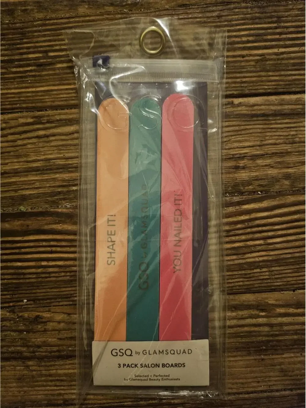 GSQ by Glamsquad - 3 Pack Salon Board Nail Files - 3 colors - New & sealed
